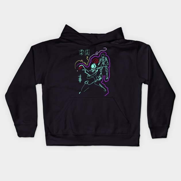 Digital jiu-jitsu - scifi foolz Kids Hoodie by Nikokosmos